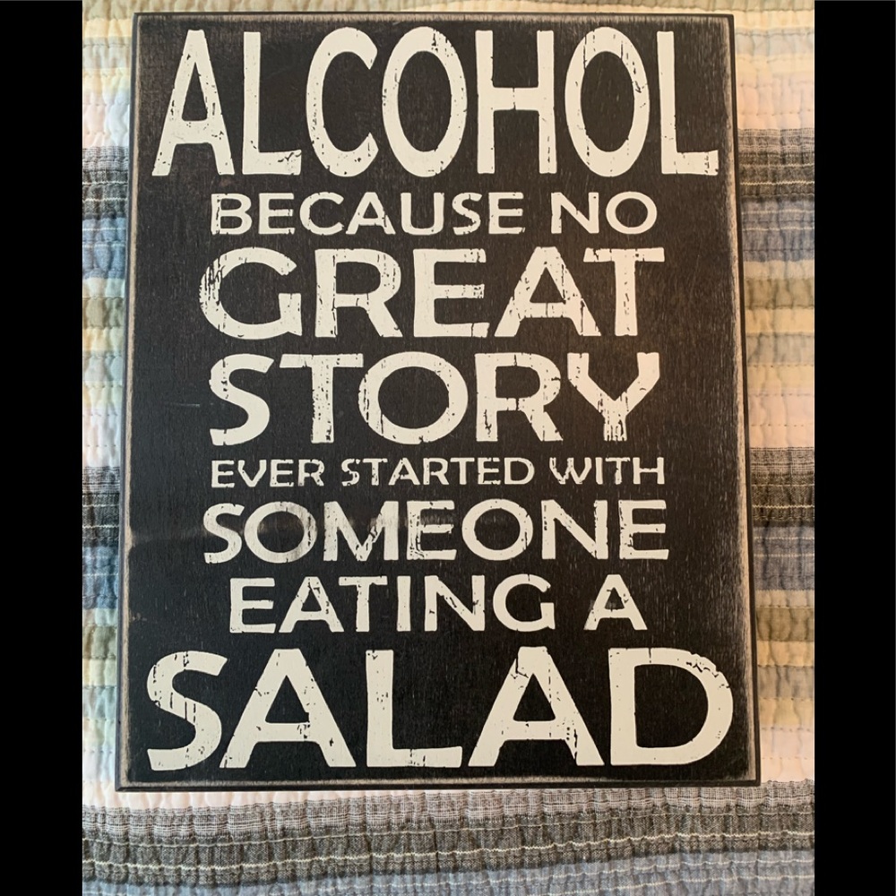 Wooden Alcohol Sign